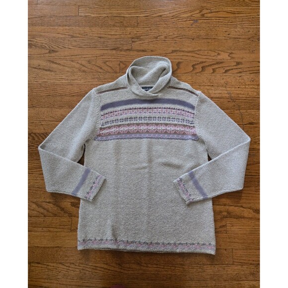 Woolrich Womens Medium Cowl Neck Pastel Fair Isle Sweater - Picture 1 of 6